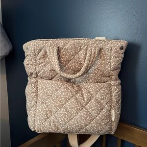 Solly Baby Floral Quilted Baby Bag - Tan